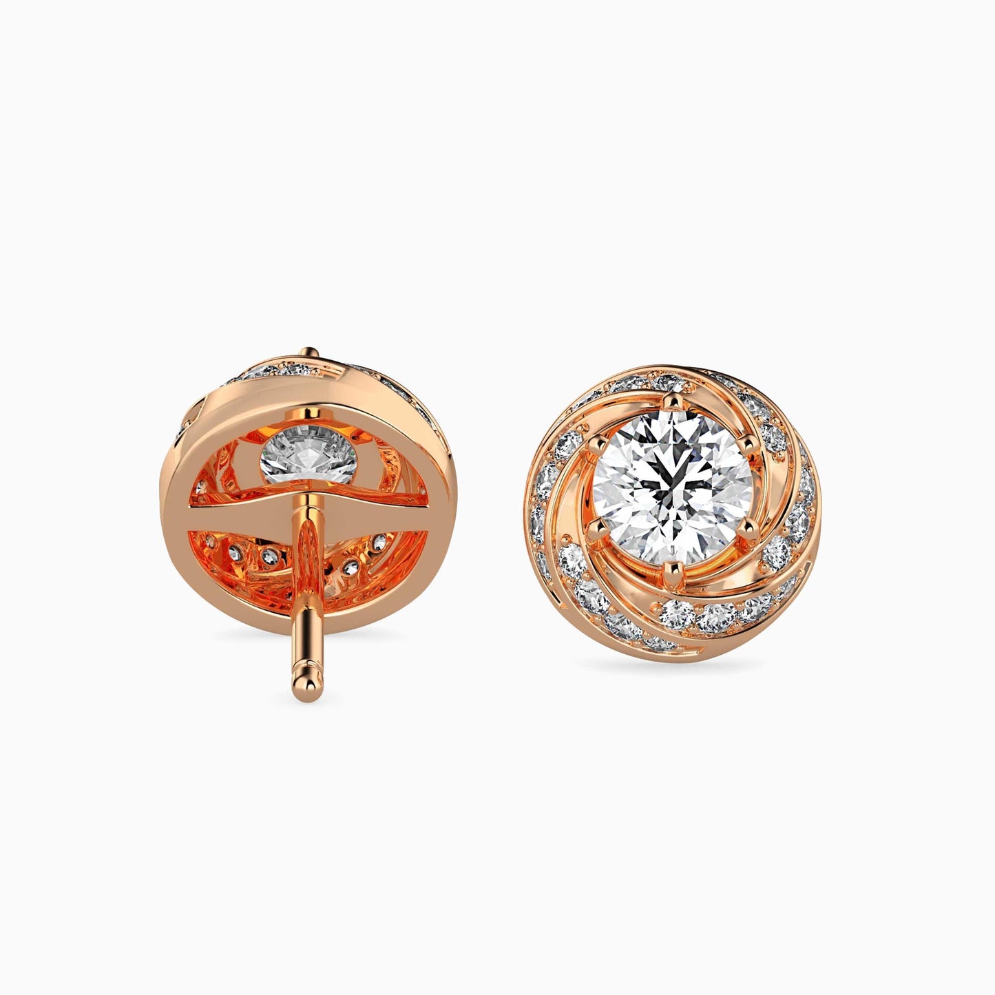 Heavenly Glow Solitaire Earrings