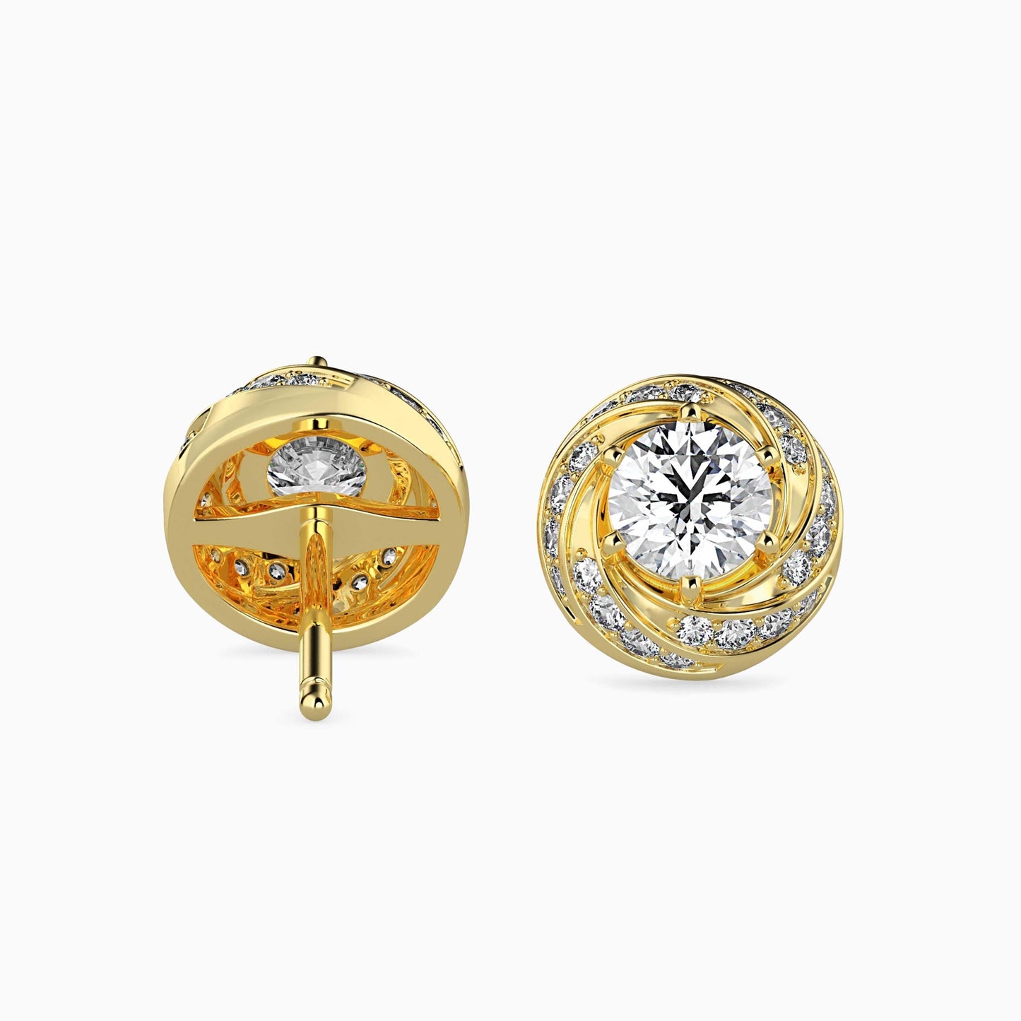 Heavenly Glow Solitaire Earrings