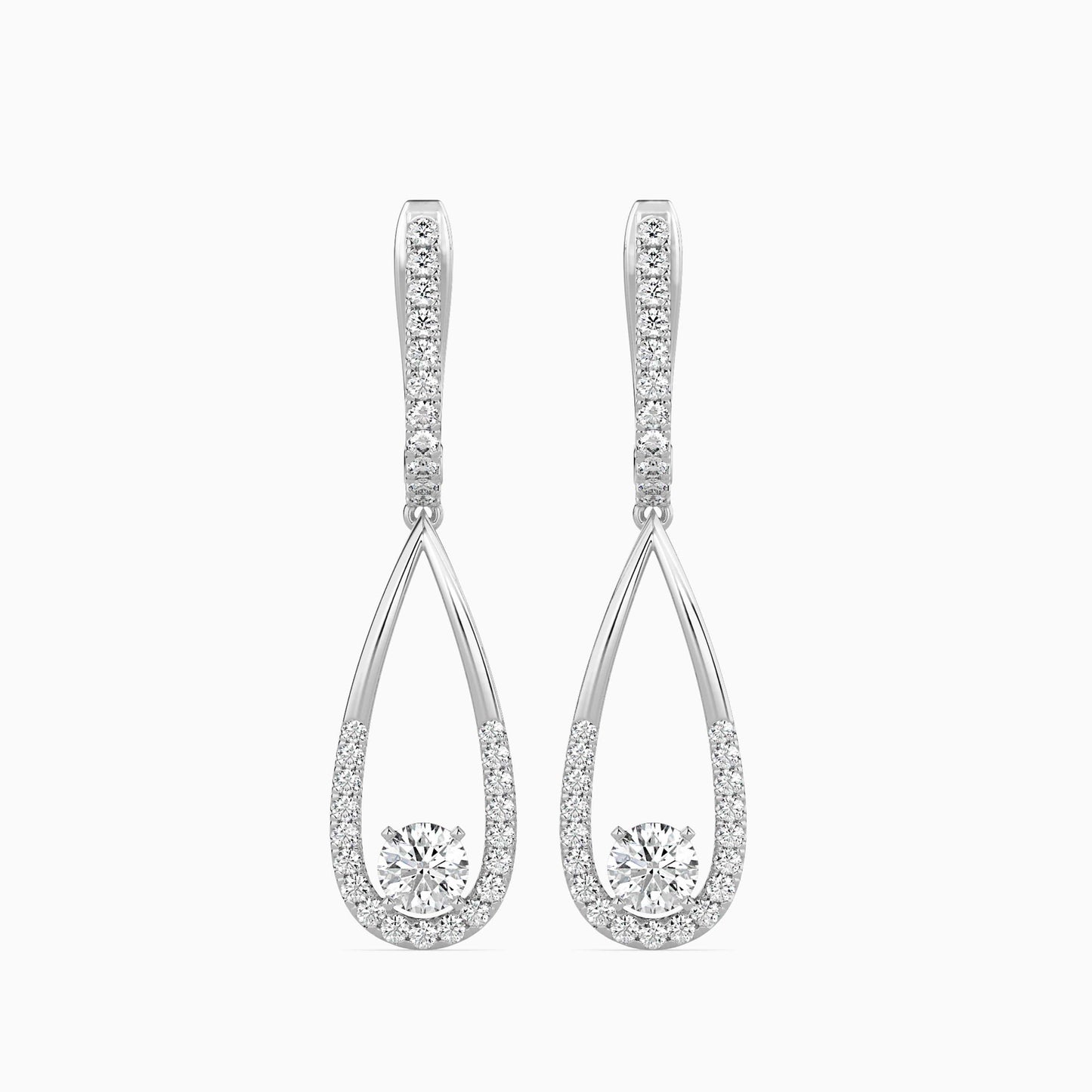 Opulent Hanging Solitaire Earrings