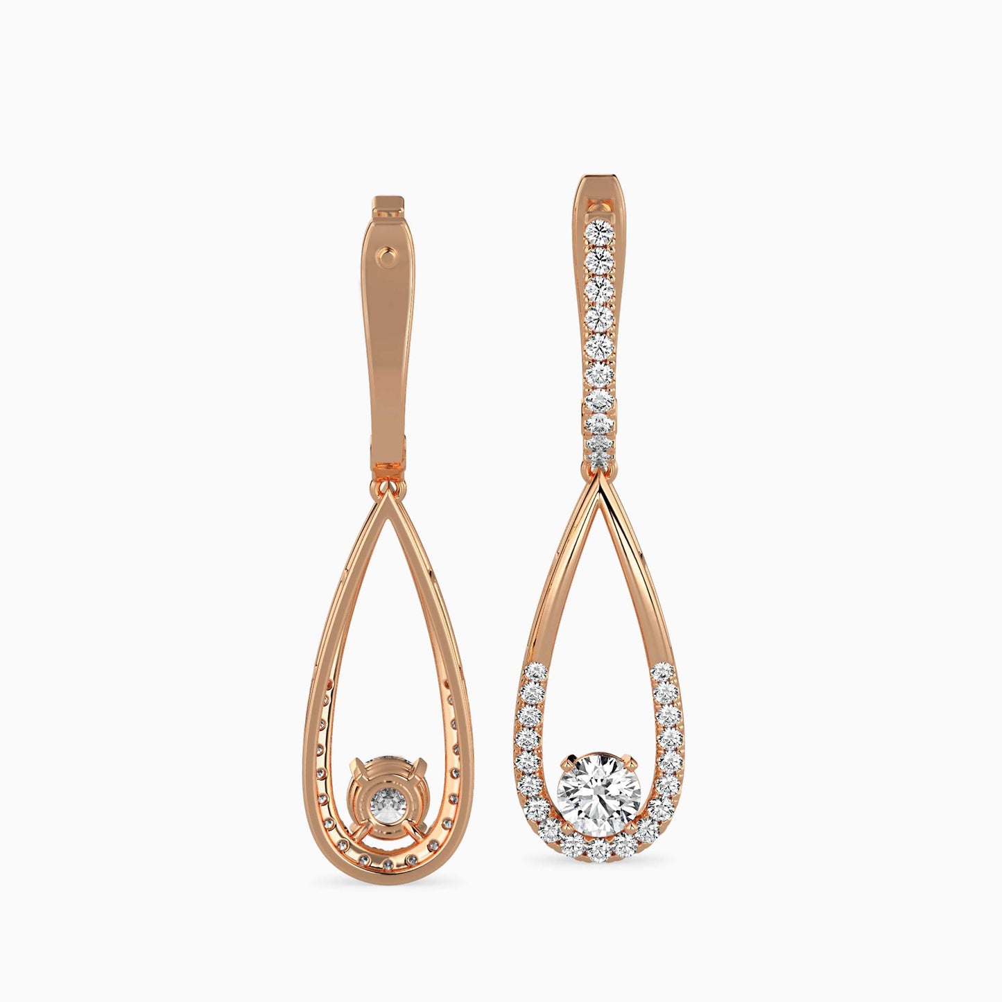 Opulent Hanging Solitaire Earrings
