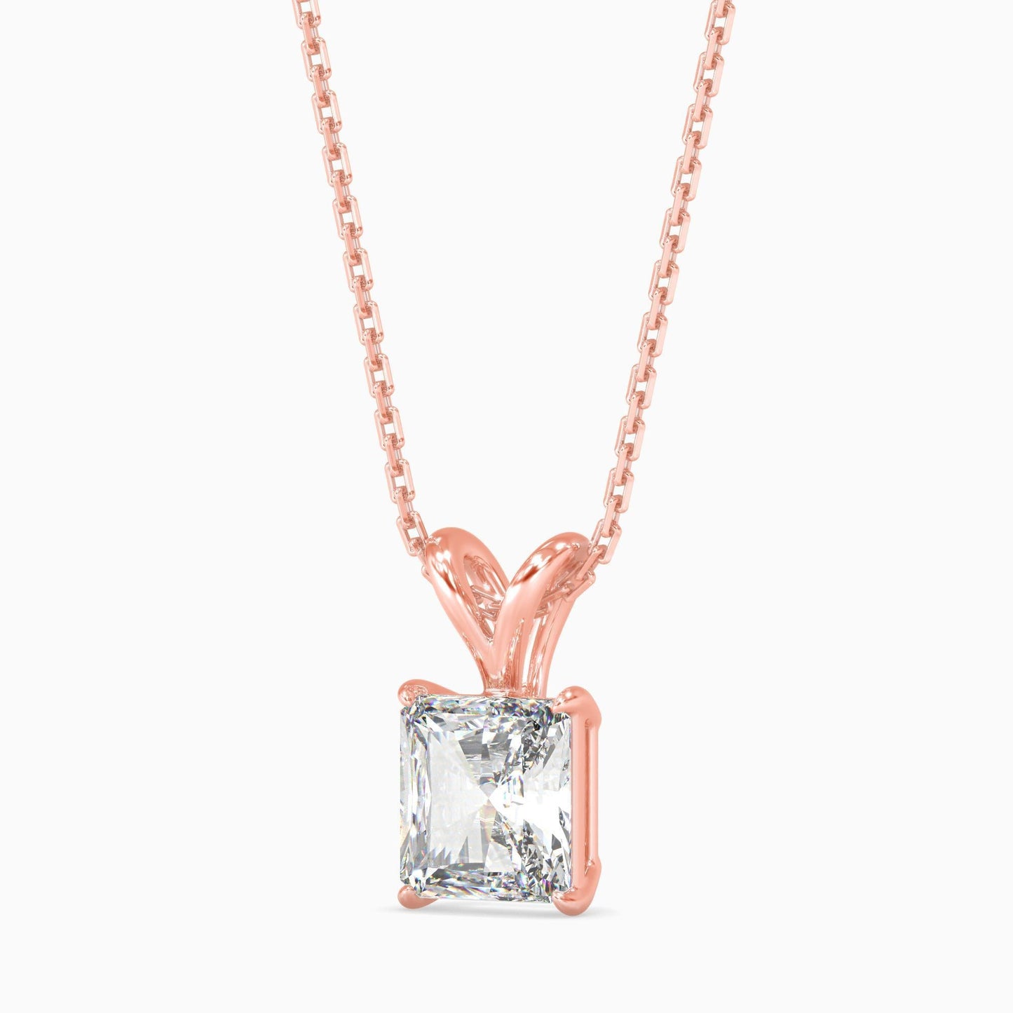 25 Cent Radiant Solitaire Pendant
