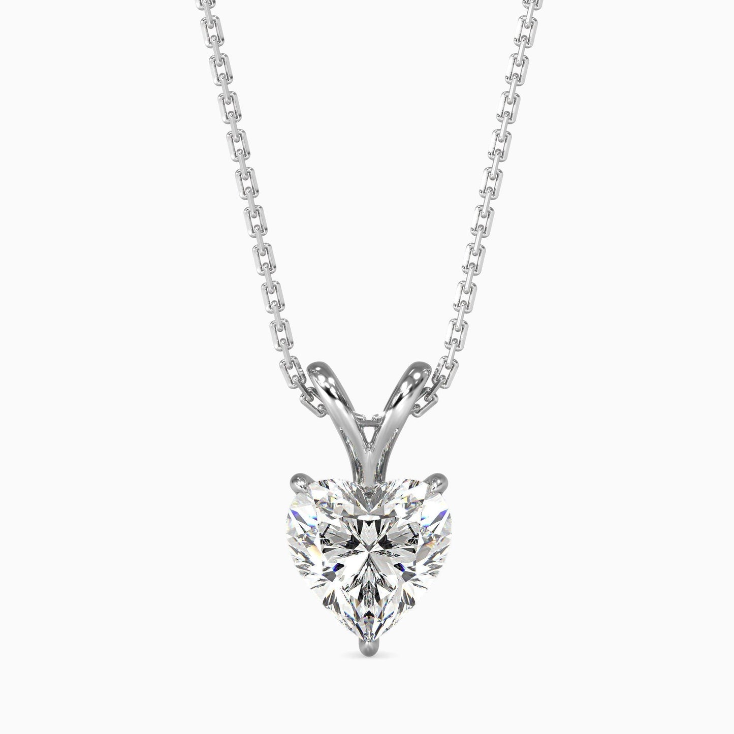 50 Cent Heart Solitaire Pendant