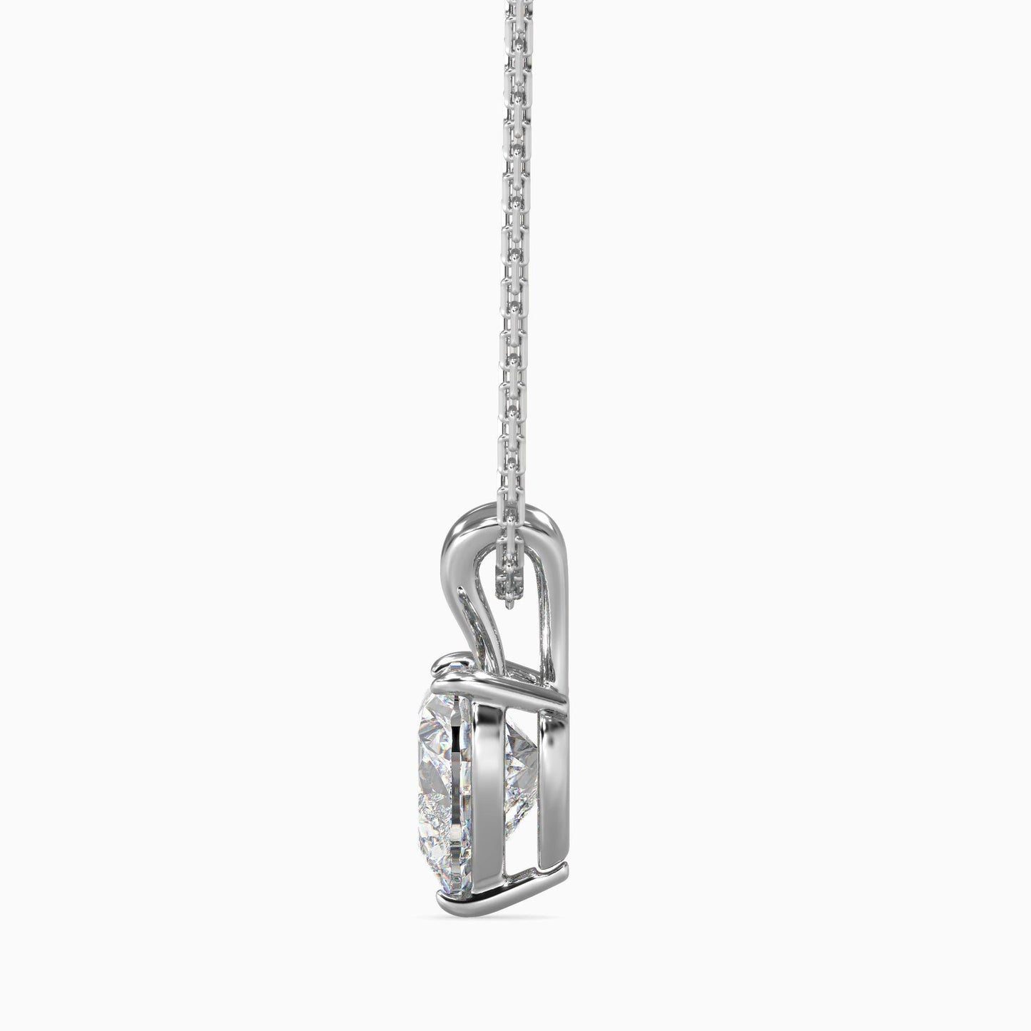 50 Cent Heart Solitaire Pendant