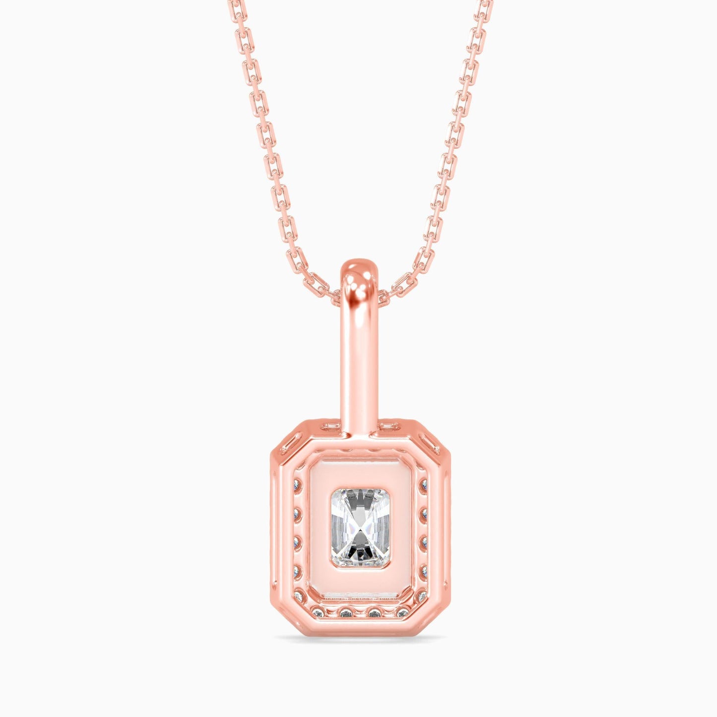 25 Cent Radiant Solitaire Pendant with Halo