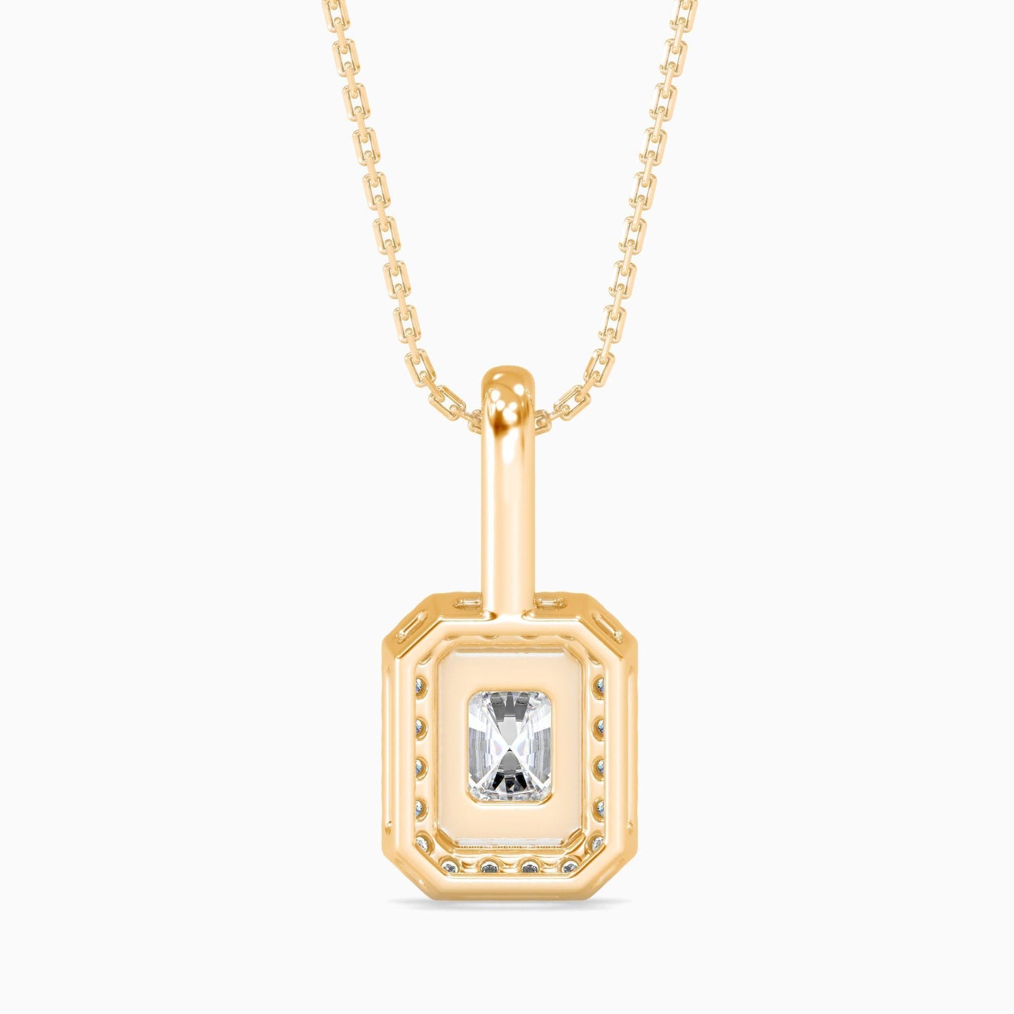25 Cent Radiant Solitaire Pendant with Halo