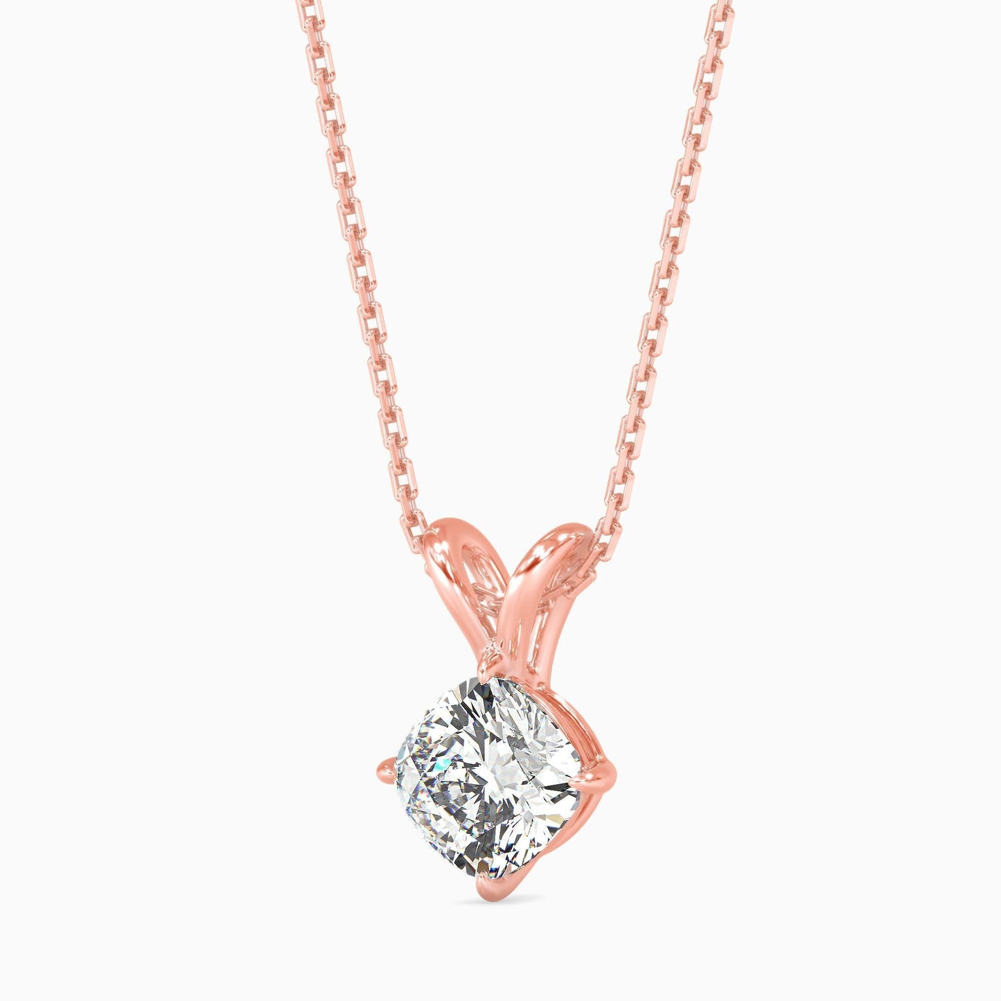 50 Cent Cushion Solitaire Pendant