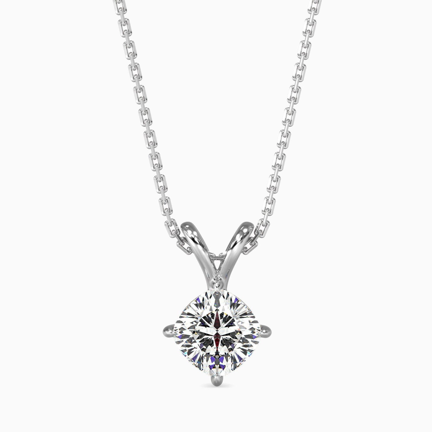 50 Cent Cushion Solitaire Pendant