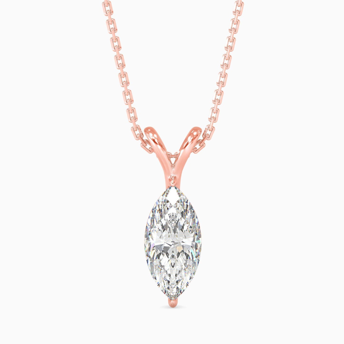 25 Cent Marquise Solitaire Pendant