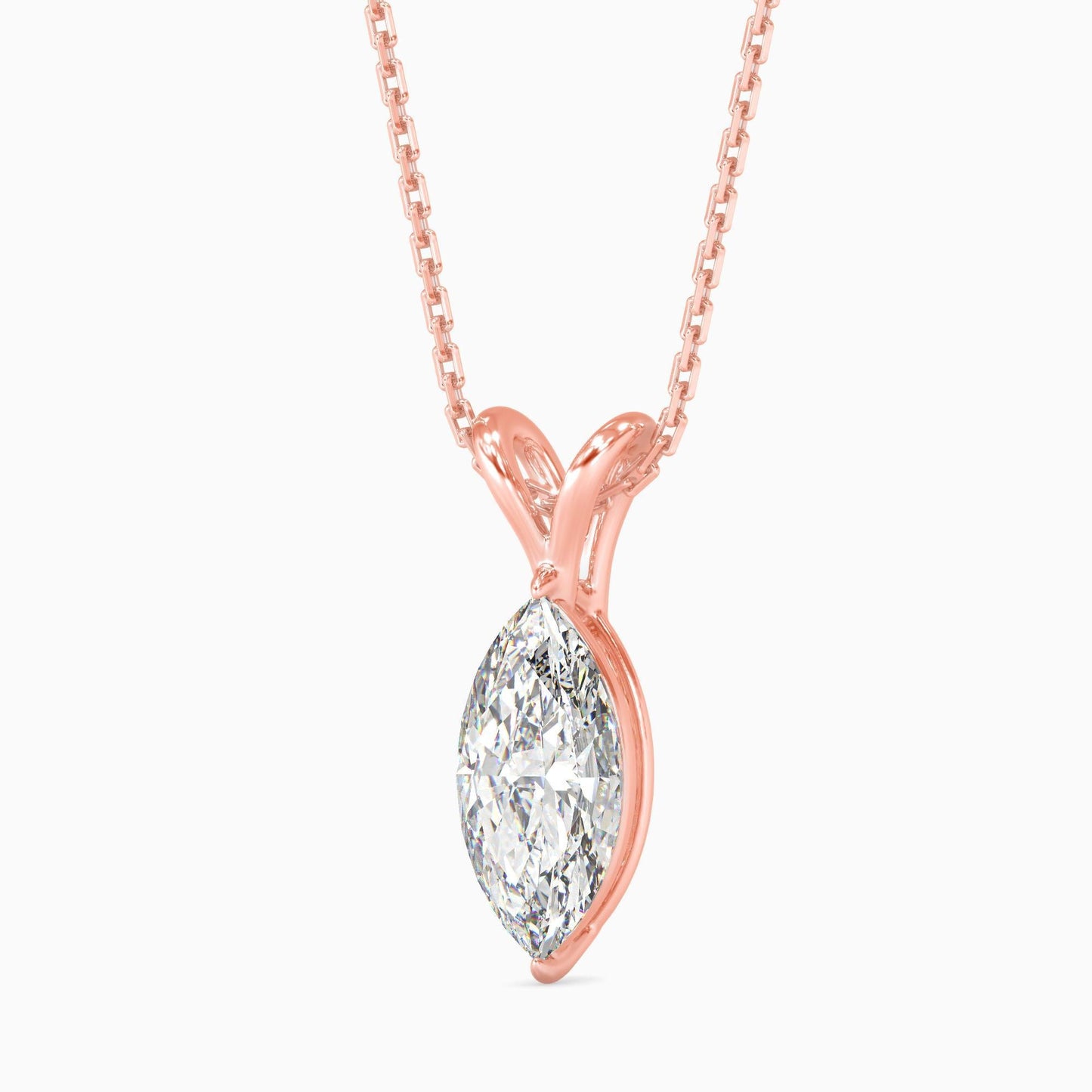 25 Cent Marquise Solitaire Pendant