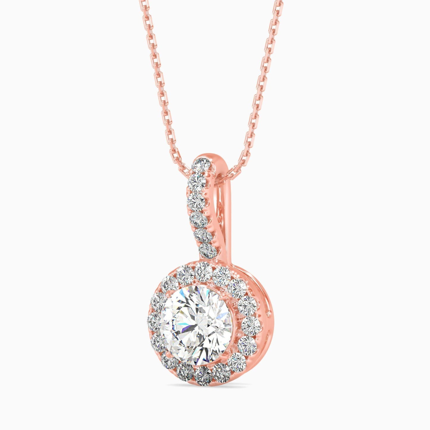 50 Cent Classic Solitaire Pendant with Halo
