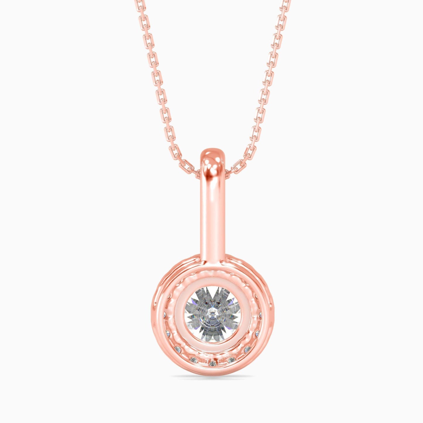 50 Cent Classic Solitaire Pendant with Halo
