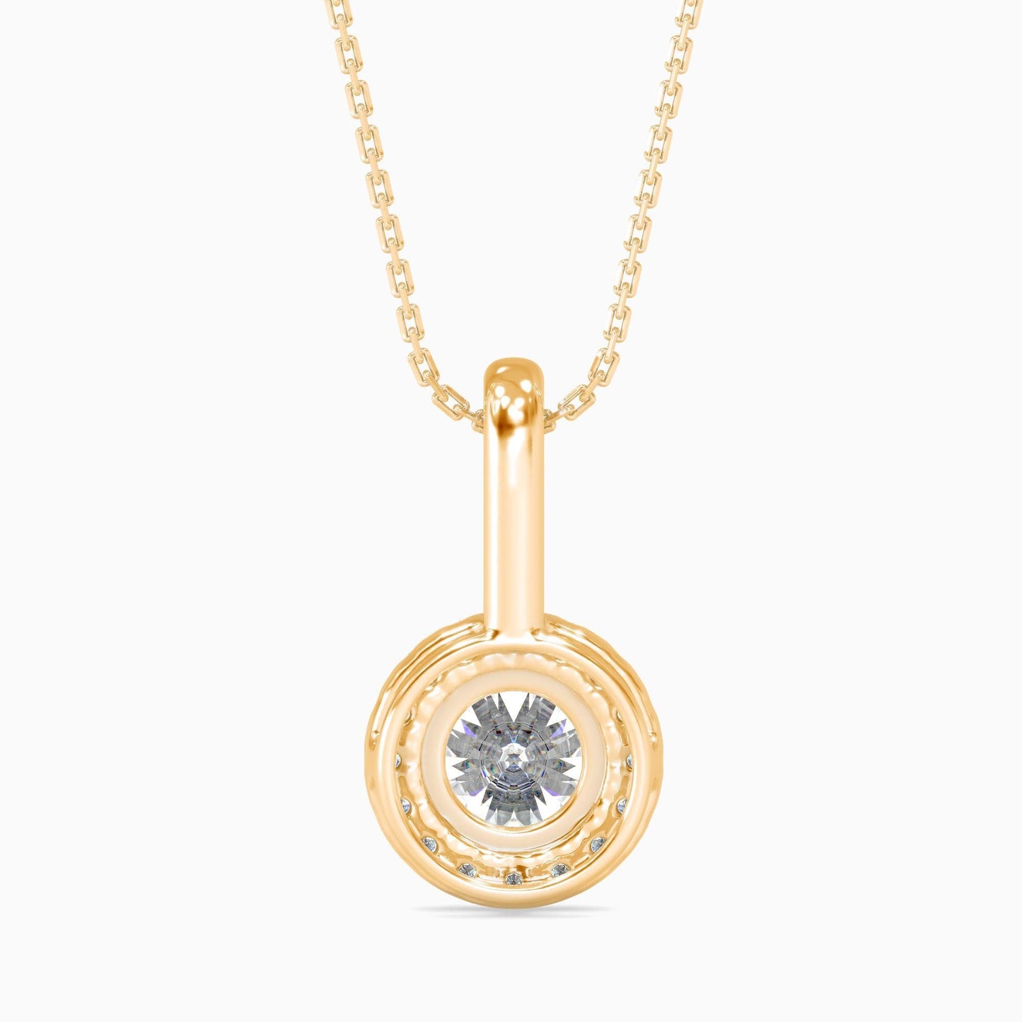 50 Cent Classic Solitaire Pendant with Halo