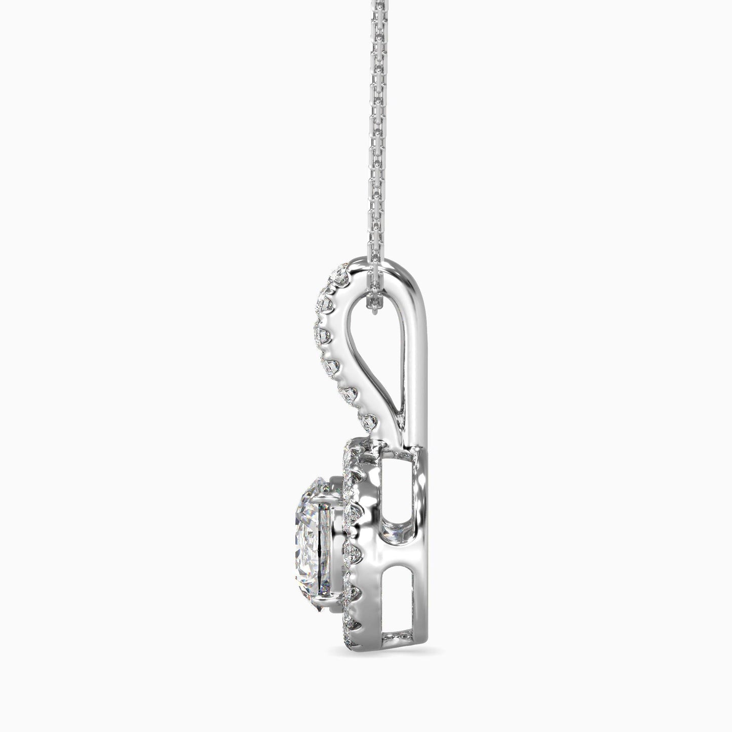 1 Carat Classic Solitaire Pendant with Halo
