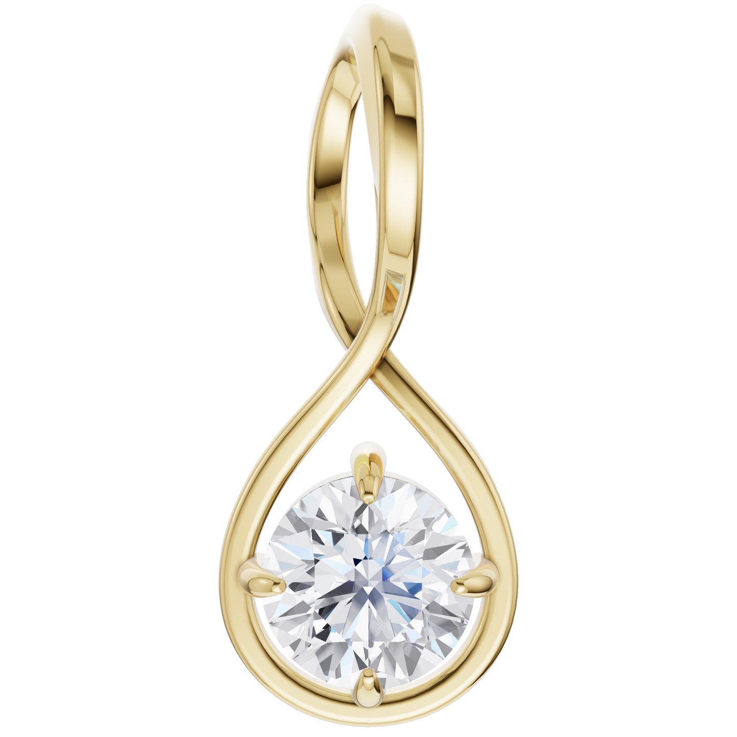 Lustrous Grace Solitaire Pendant