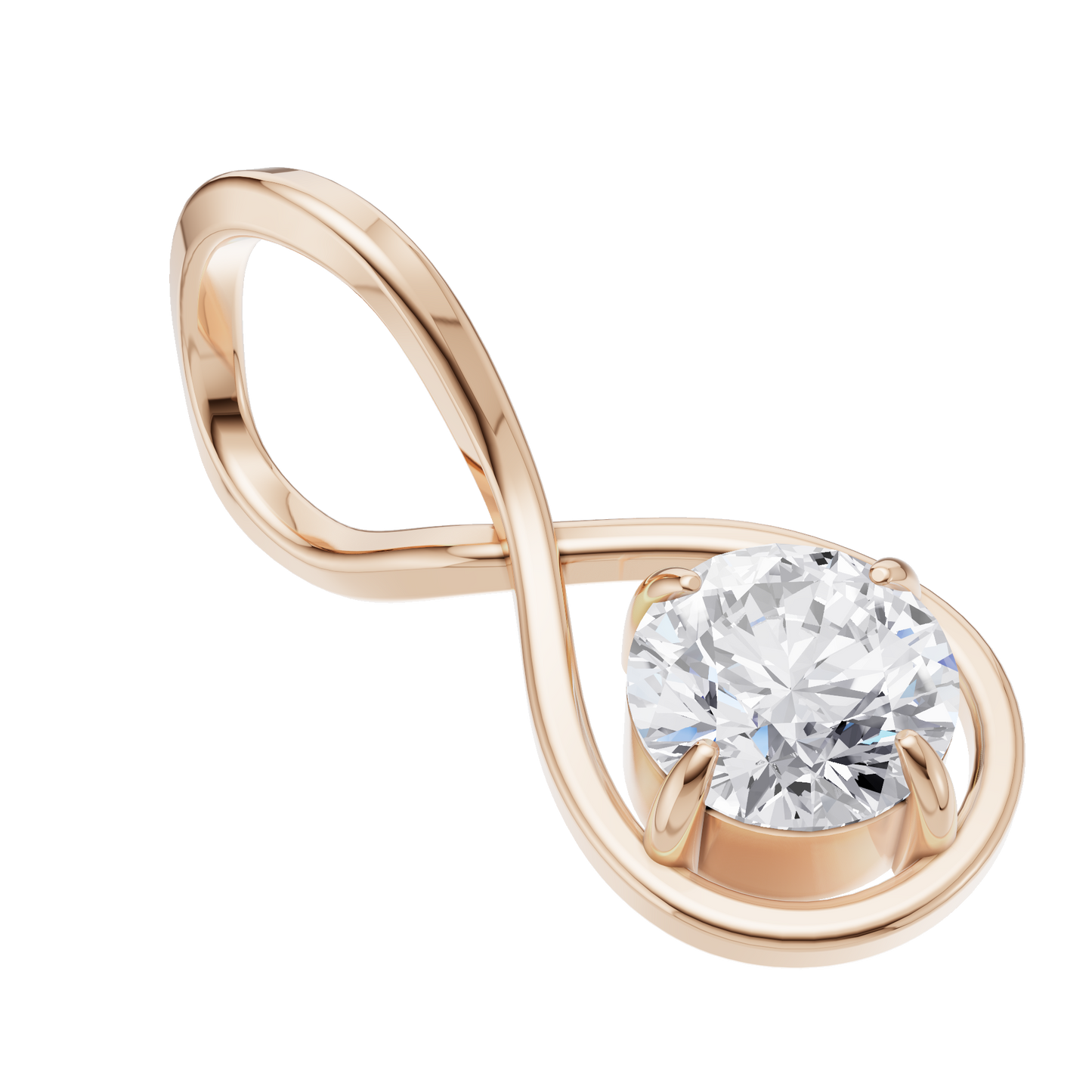 Lustrous Grace Solitaire Pendant