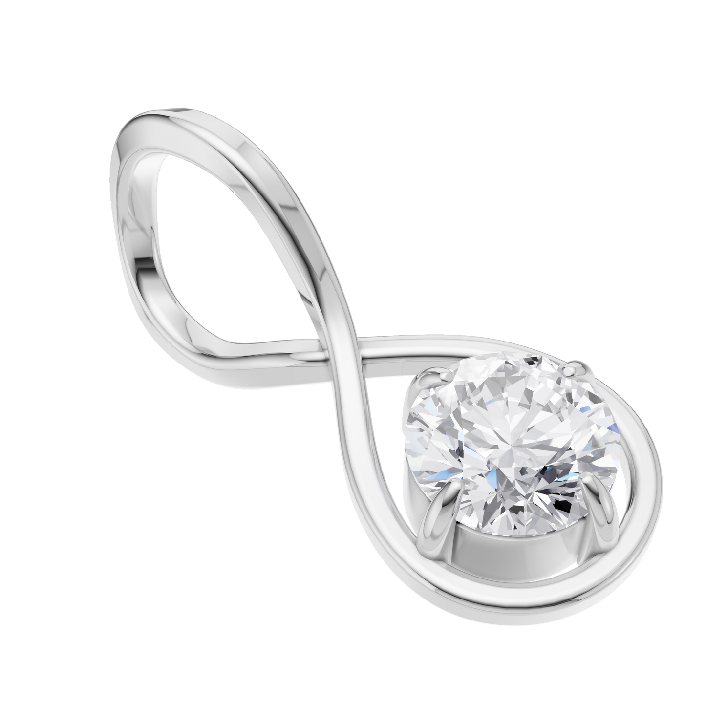 Lustrous Grace Solitaire Pendant