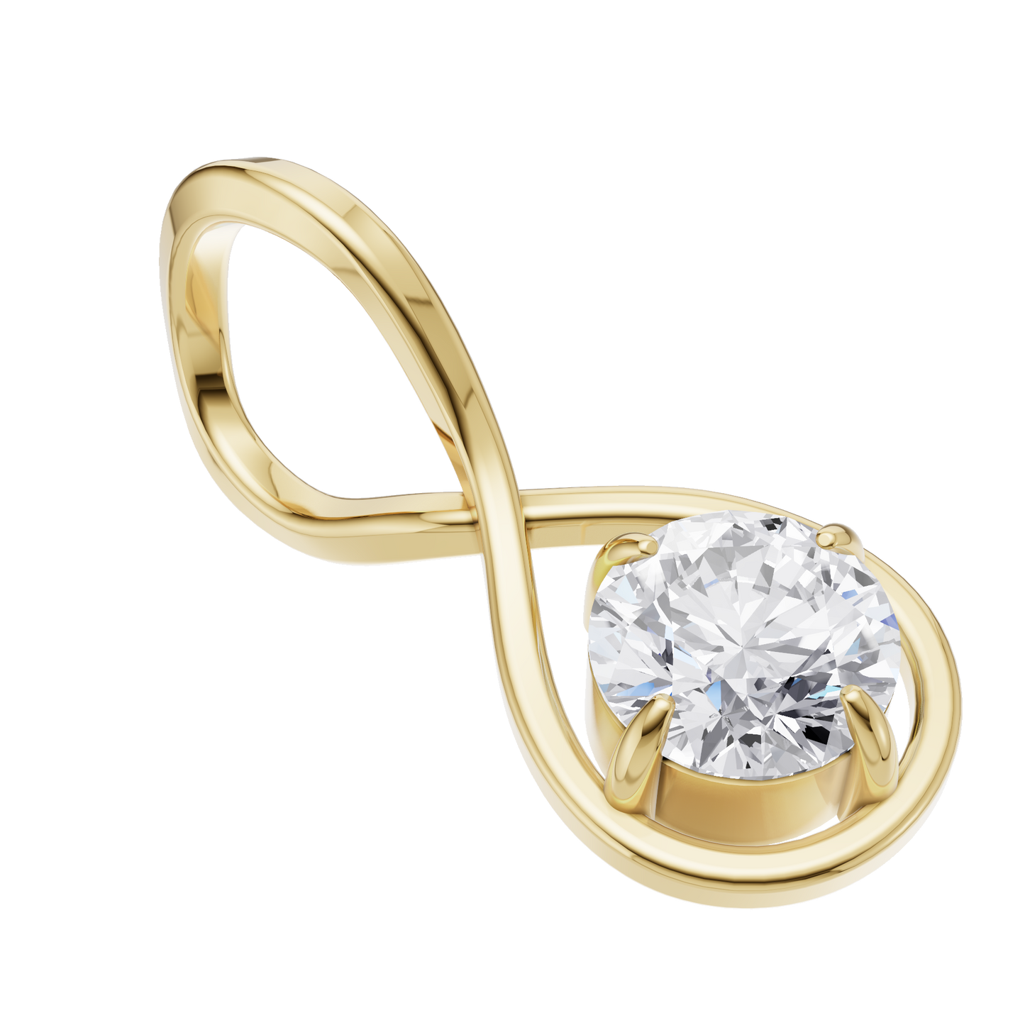 Lustrous Grace Solitaire Pendant