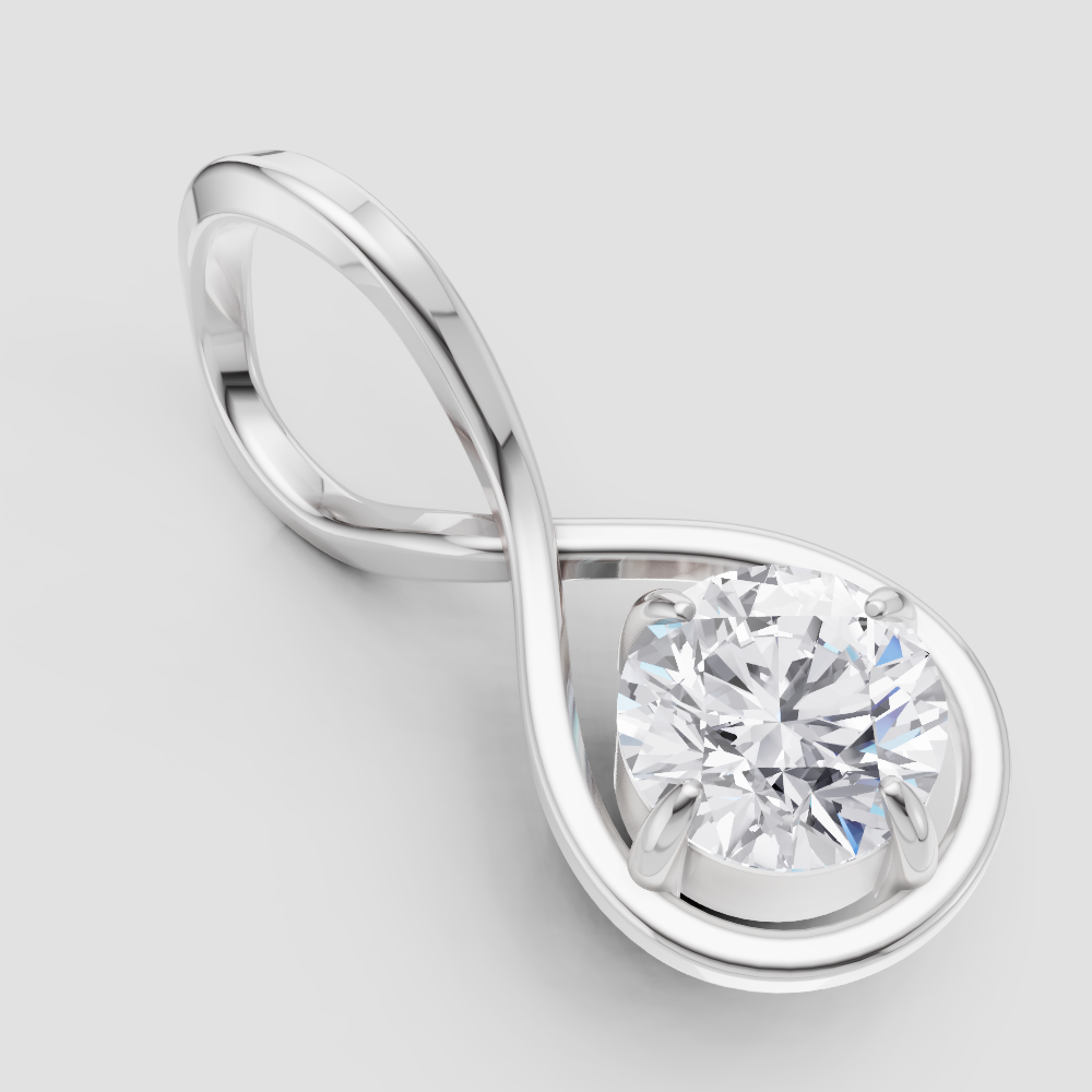 Lustrous Grace Solitaire Pendant