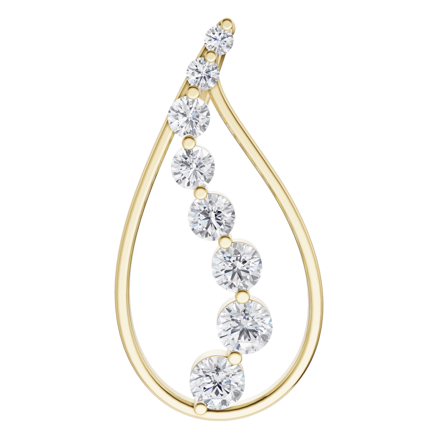 Golden Horizon Solitaire Pendant