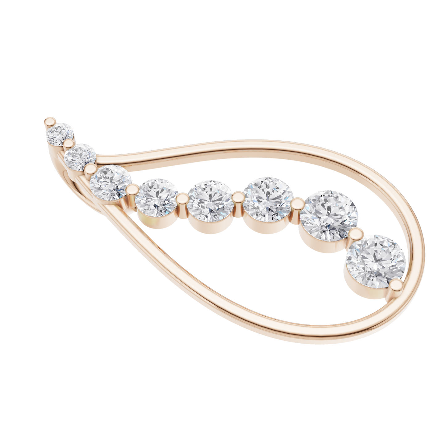 Golden Horizon Solitaire Pendant