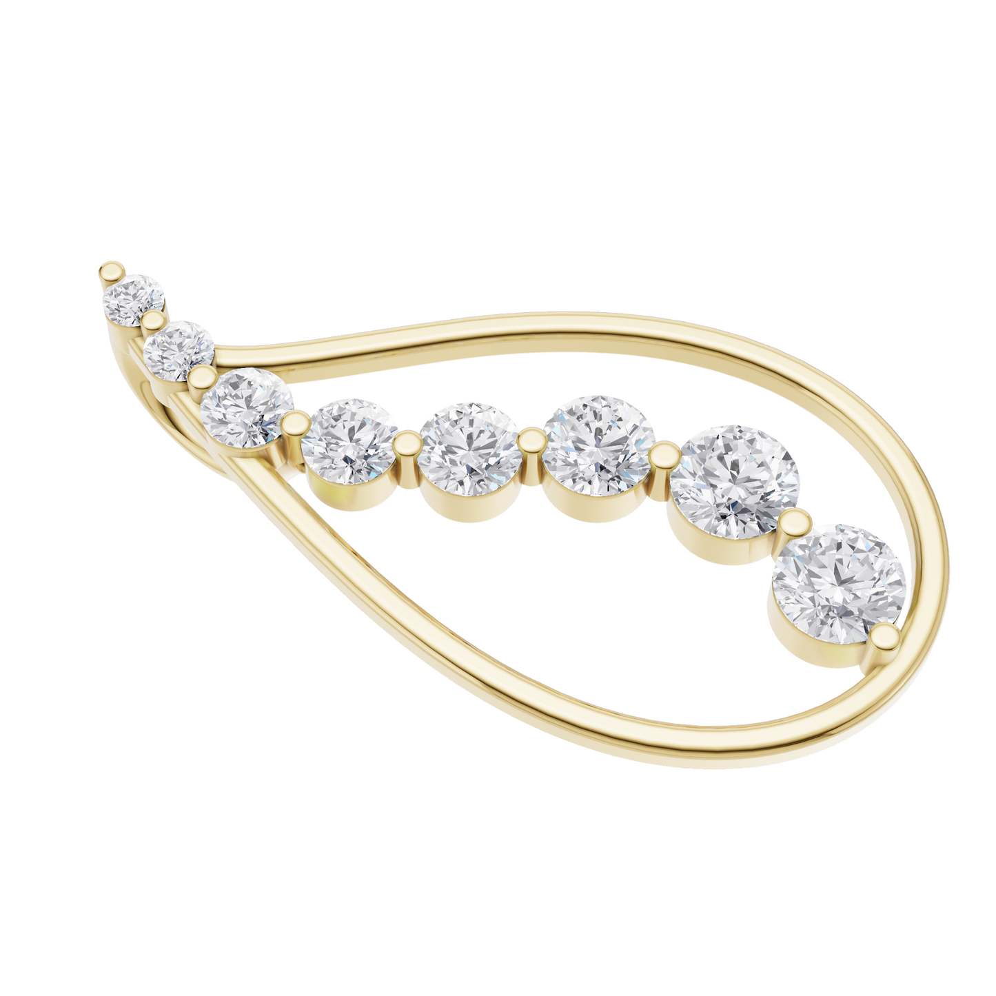 Golden Horizon Solitaire Pendant