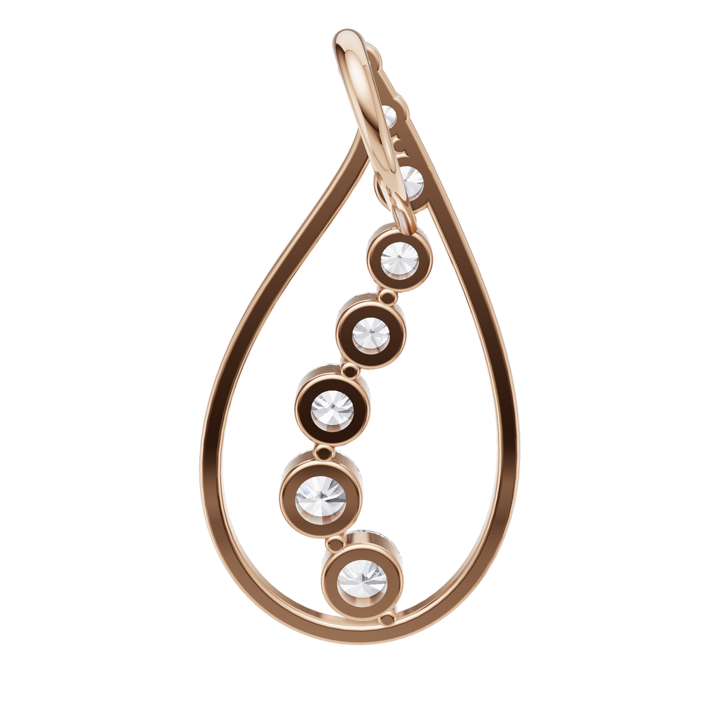 Golden Horizon Solitaire Pendant