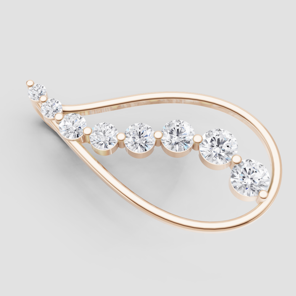 Golden Horizon Solitaire Pendant