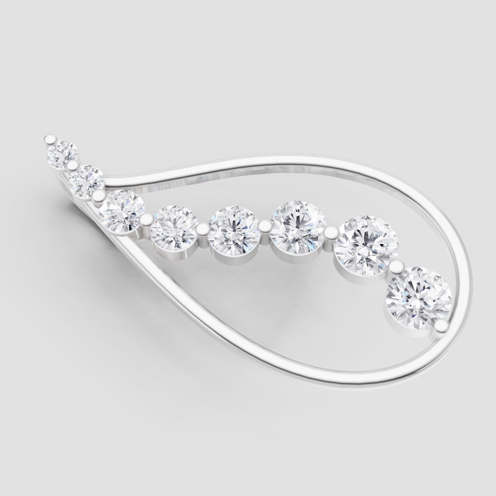 Golden Horizon Solitaire Pendant