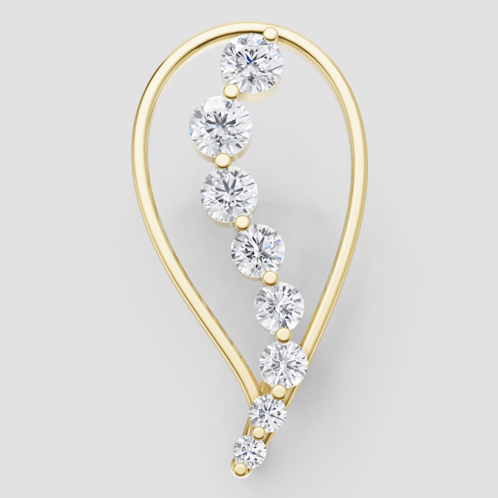 Golden Horizon Solitaire Pendant