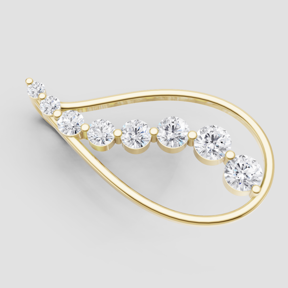 Golden Horizon Solitaire Pendant