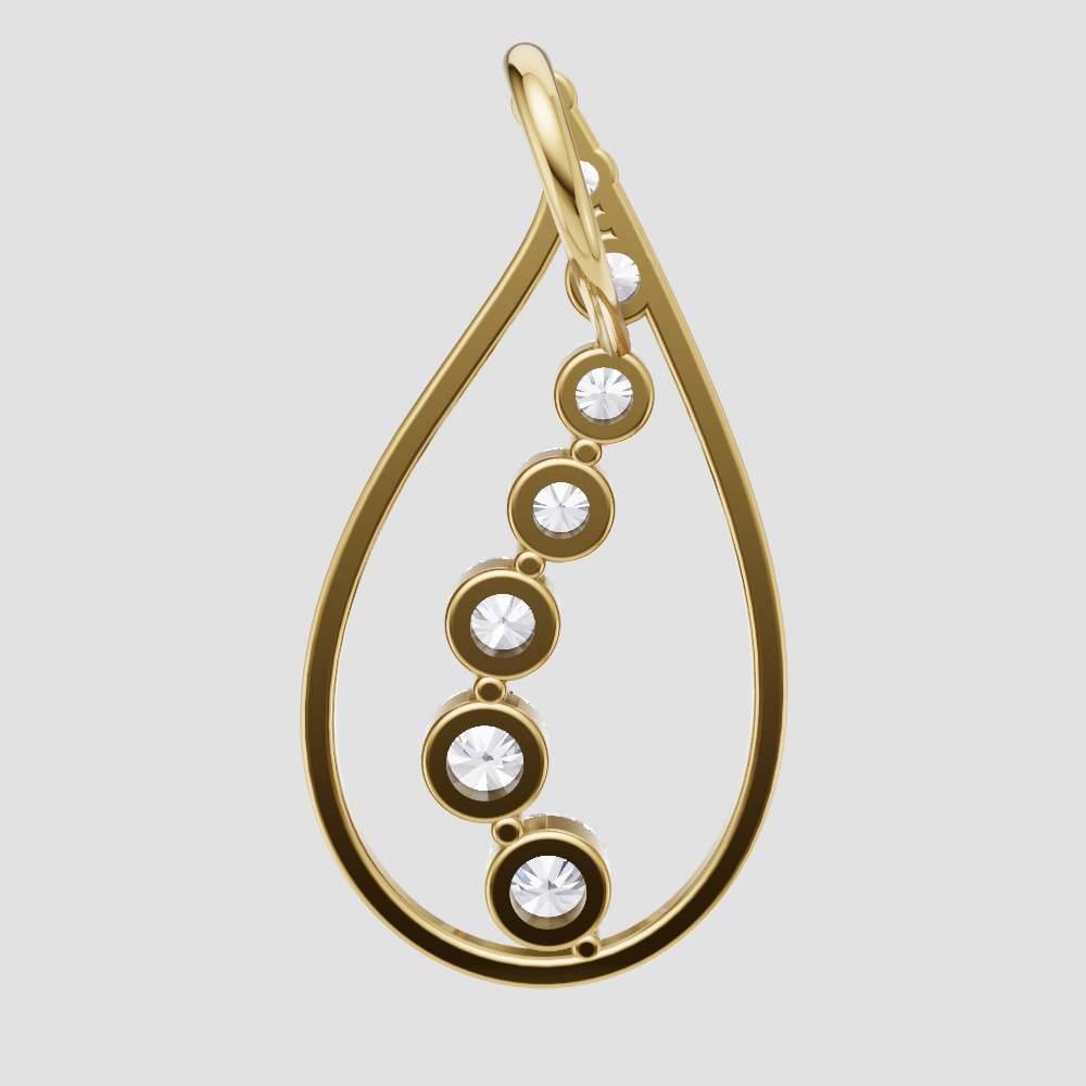 Golden Horizon Solitaire Pendant