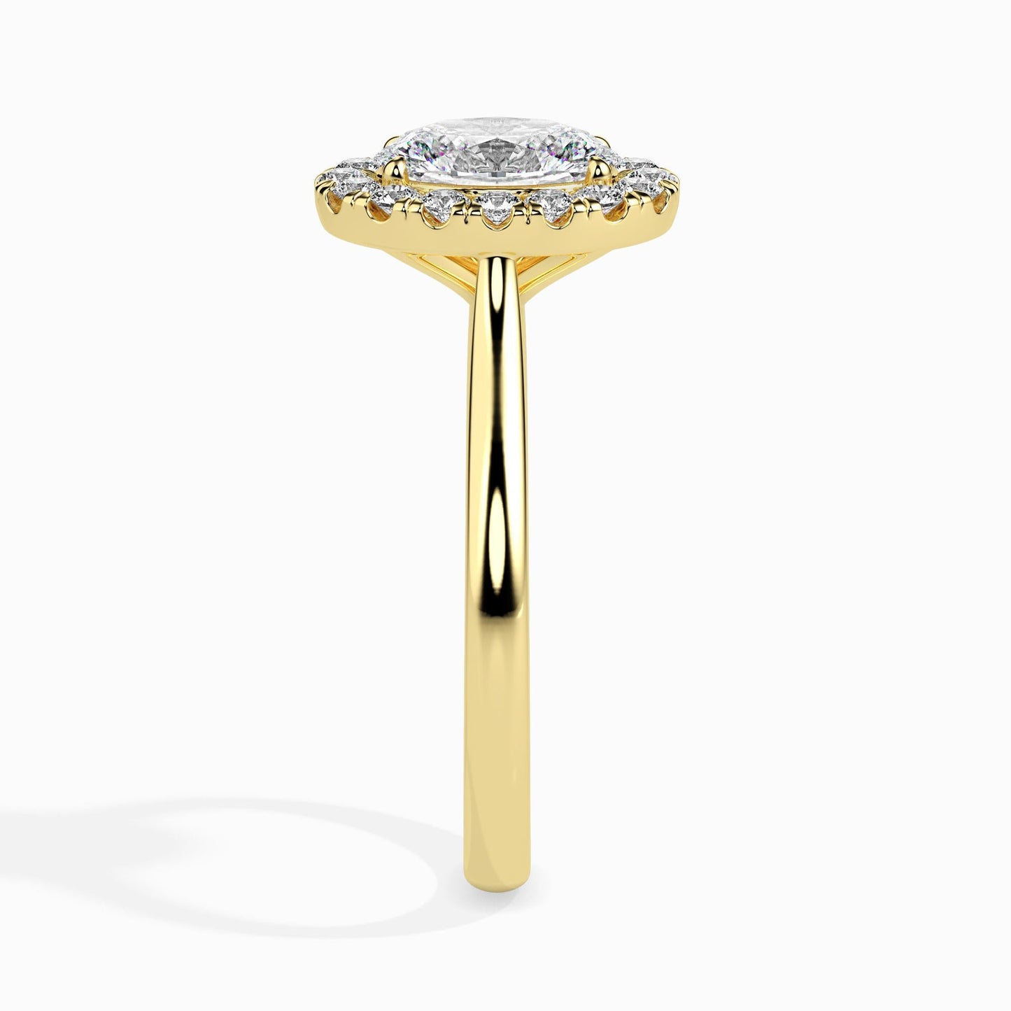 50 Cent Oval Solitaire Ring with Halo