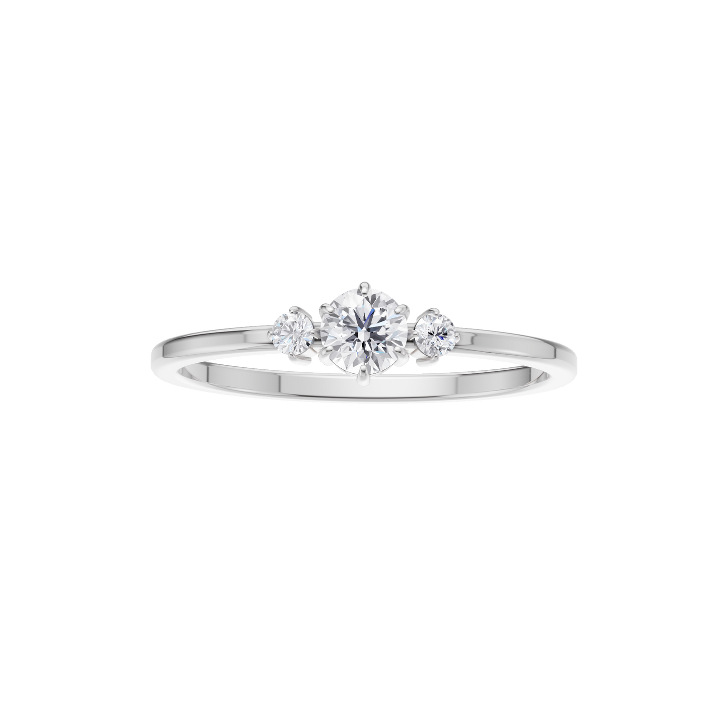 Serene Crest Solitaire Ring