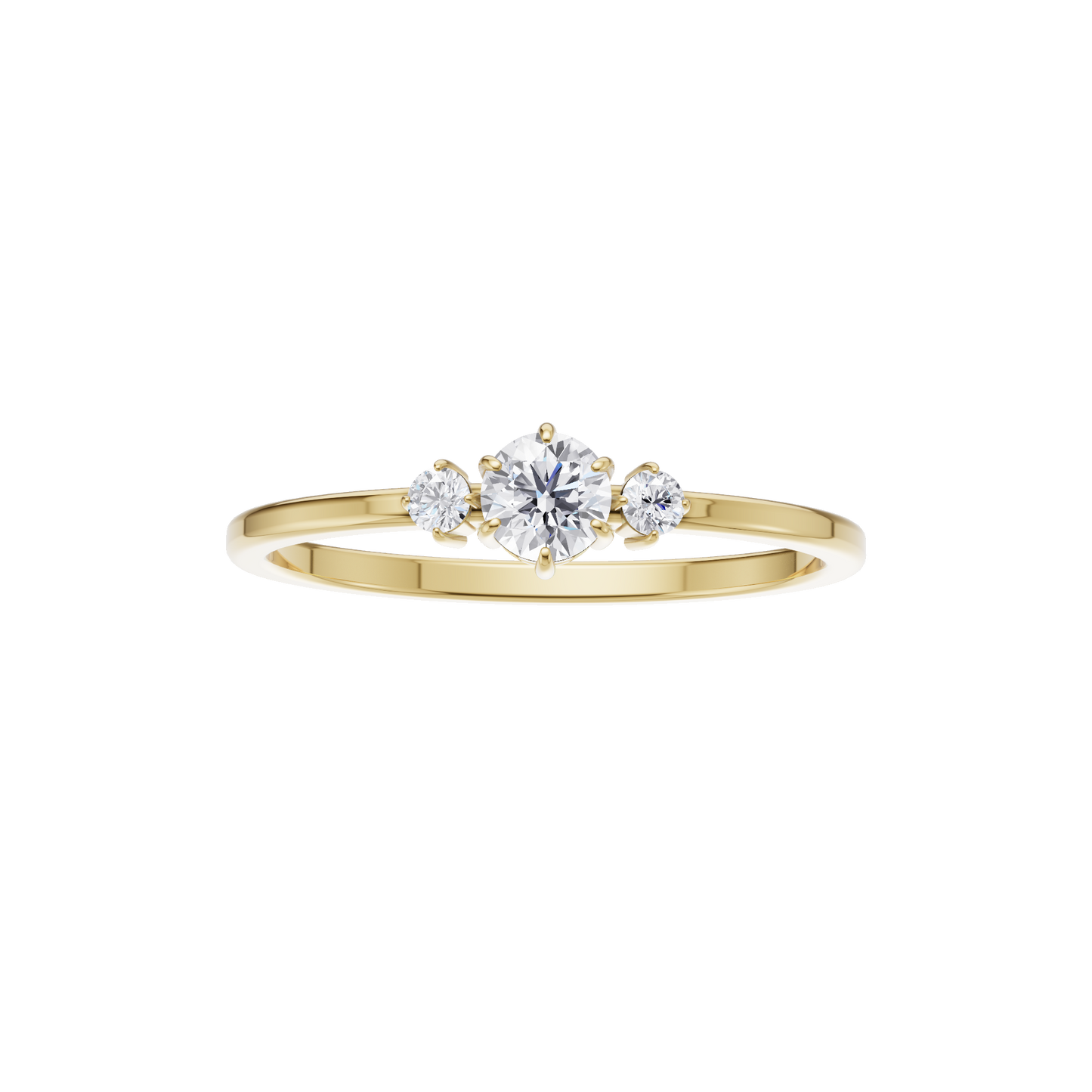 Serene Crest Solitaire Ring