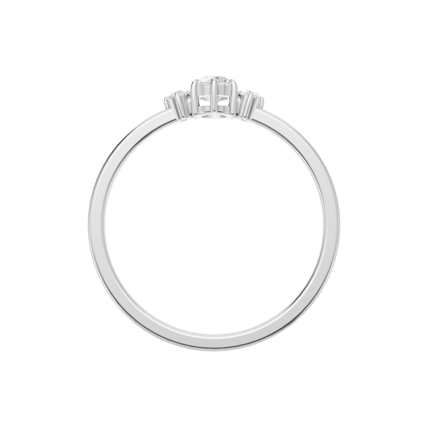 Serene Crest Solitaire Ring