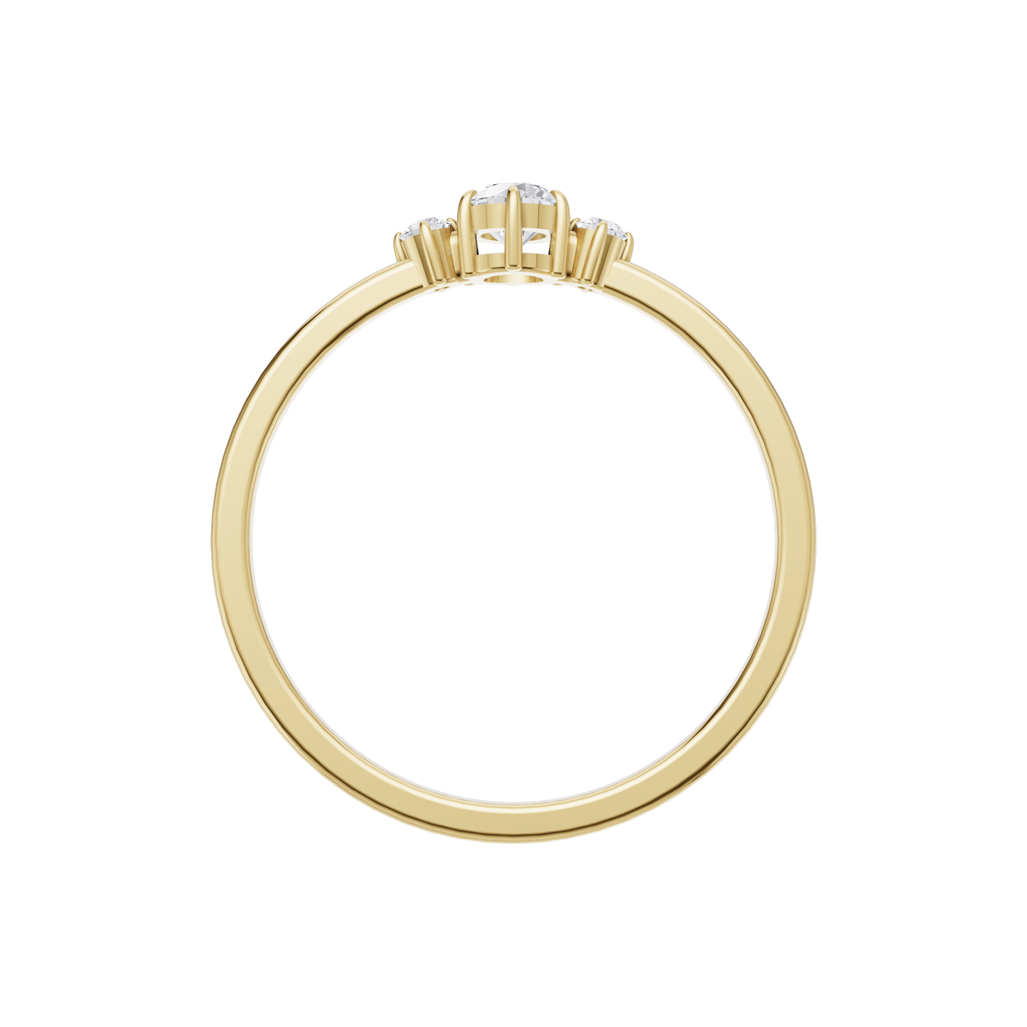 Serene Crest Solitaire Ring