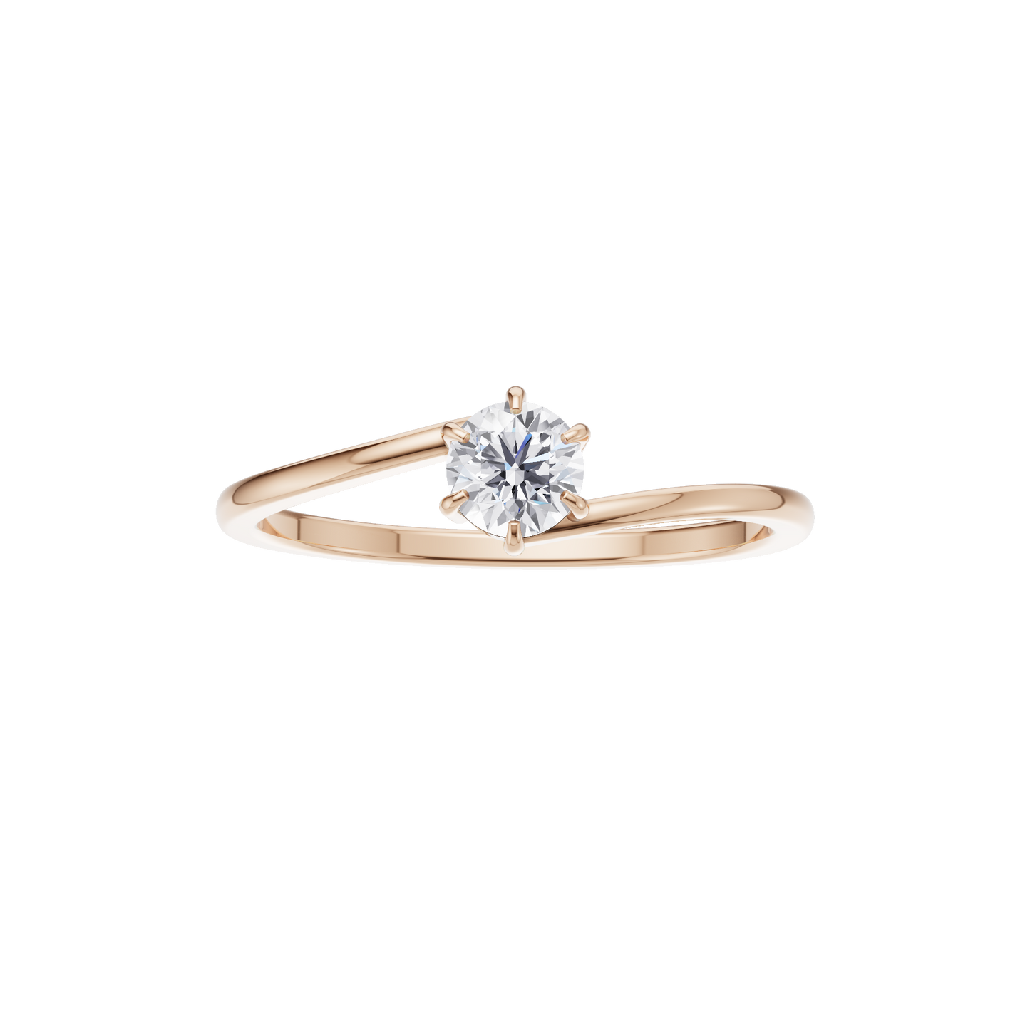 Lustrous Horizon Solitaire Ring