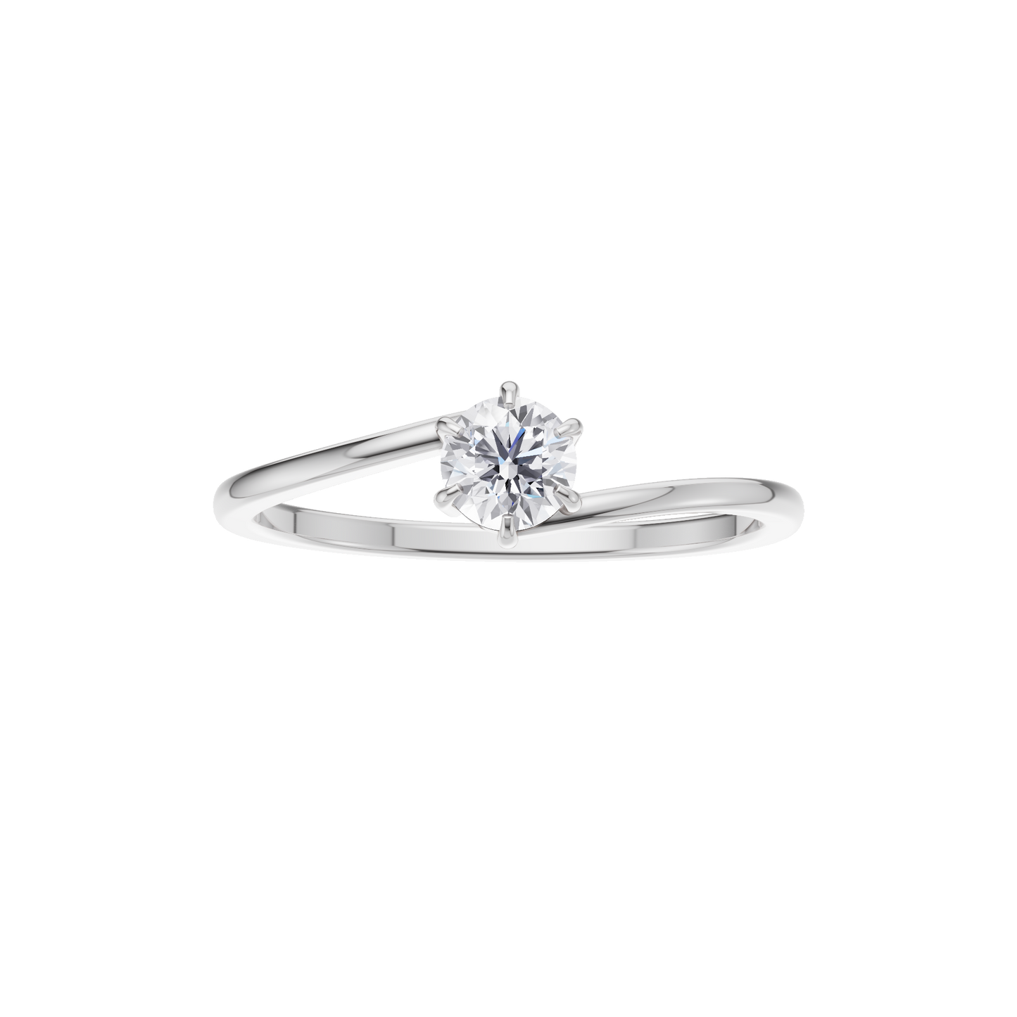 Lustrous Horizon Solitaire Ring