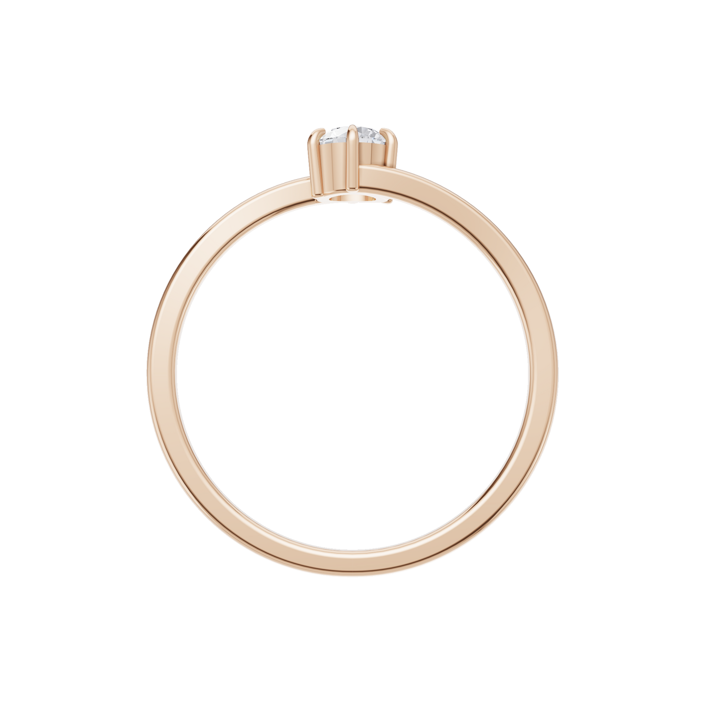 Lustrous Horizon Solitaire Ring