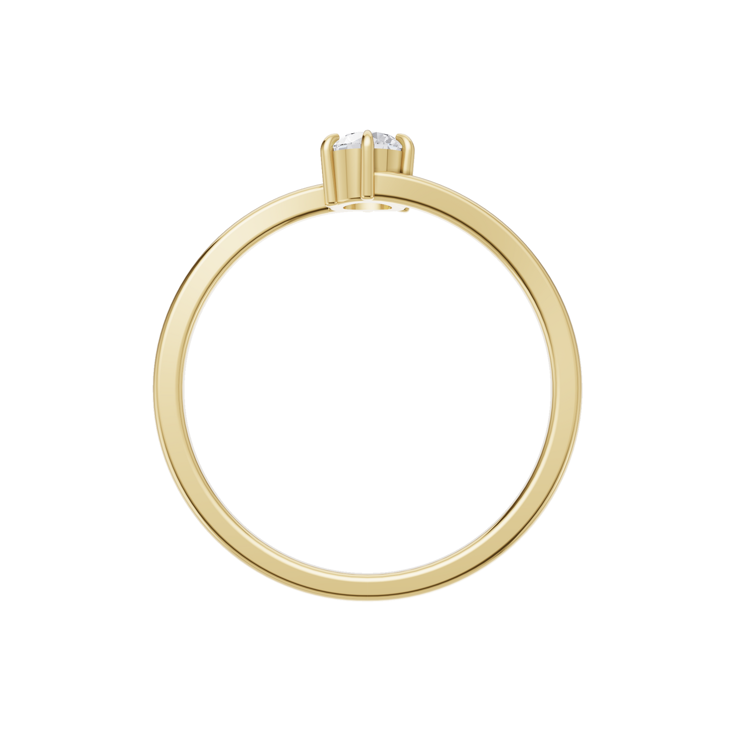 Lustrous Horizon Solitaire Ring