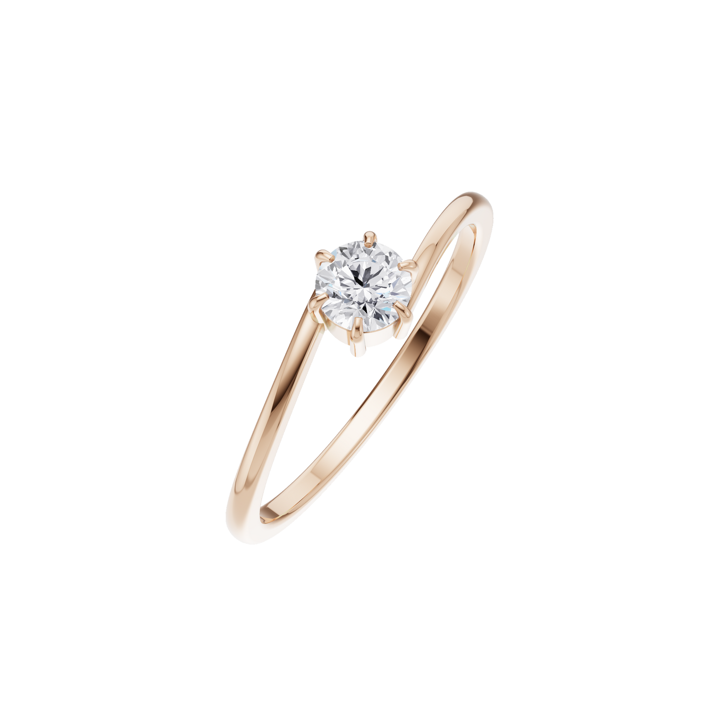 Lustrous Horizon Solitaire Ring