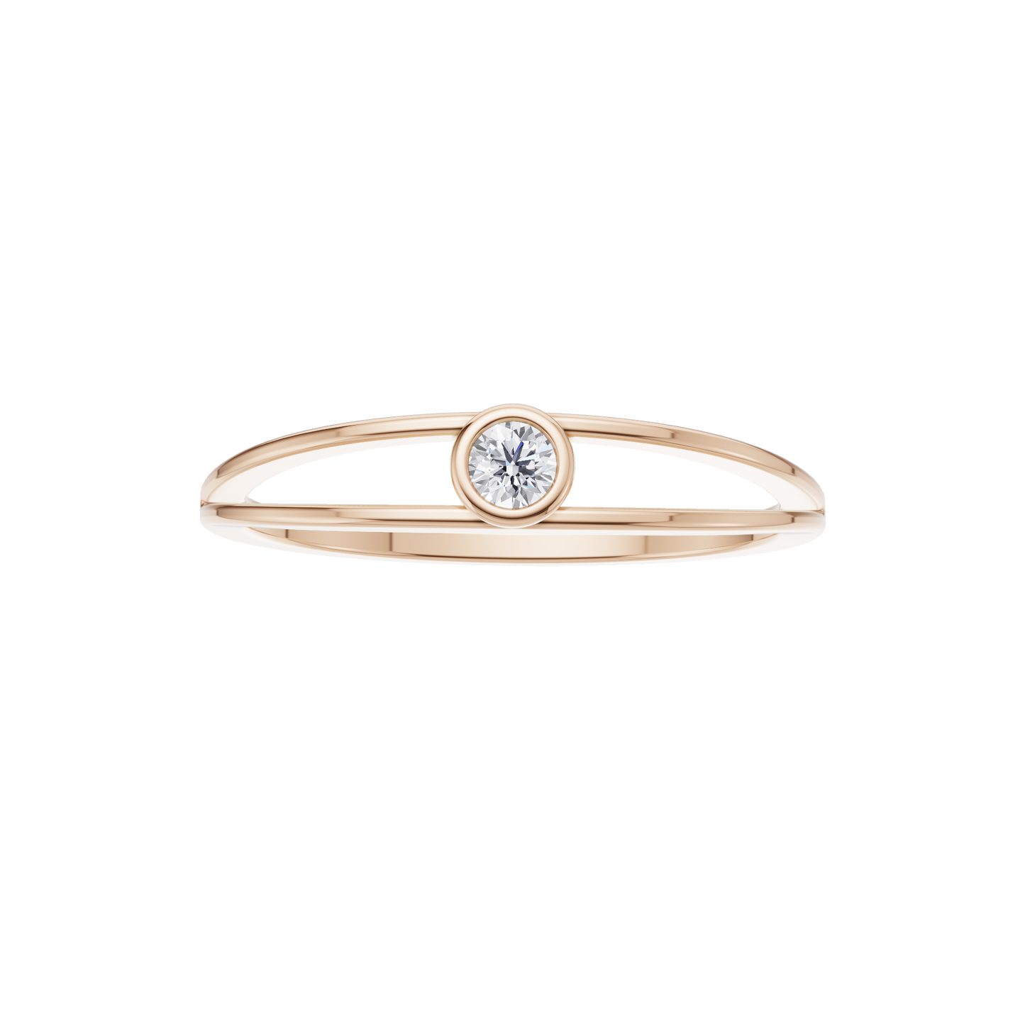 Starlit Echo Solitaire Ring