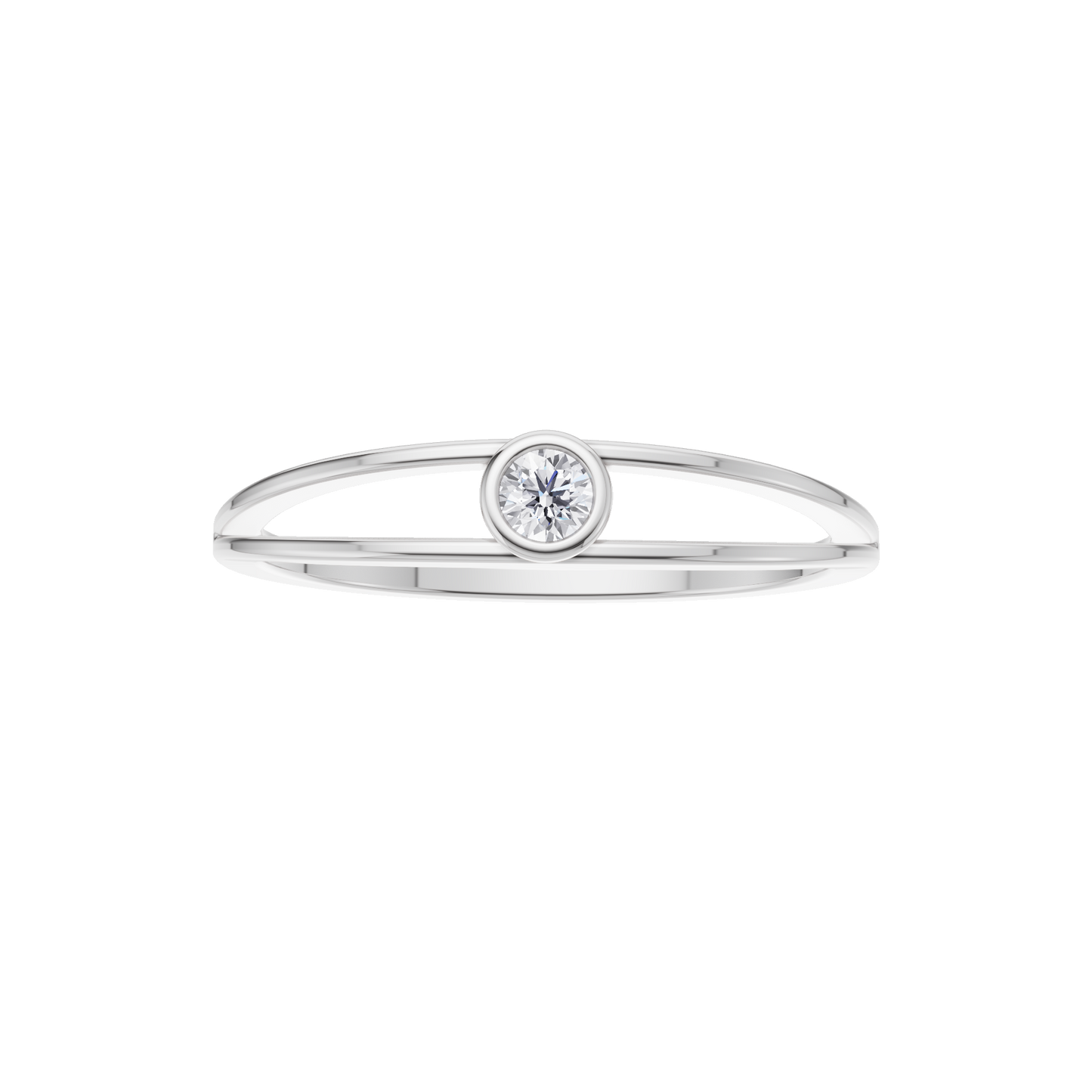 Starlit Echo Solitaire Ring