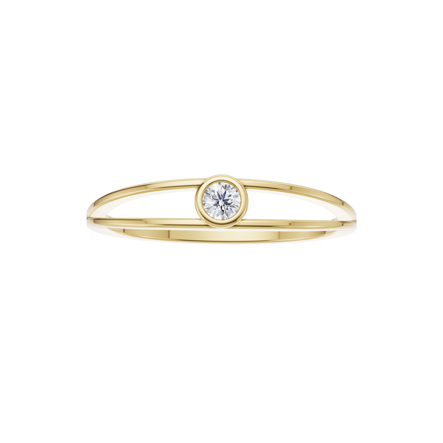 Starlit Echo Solitaire Ring