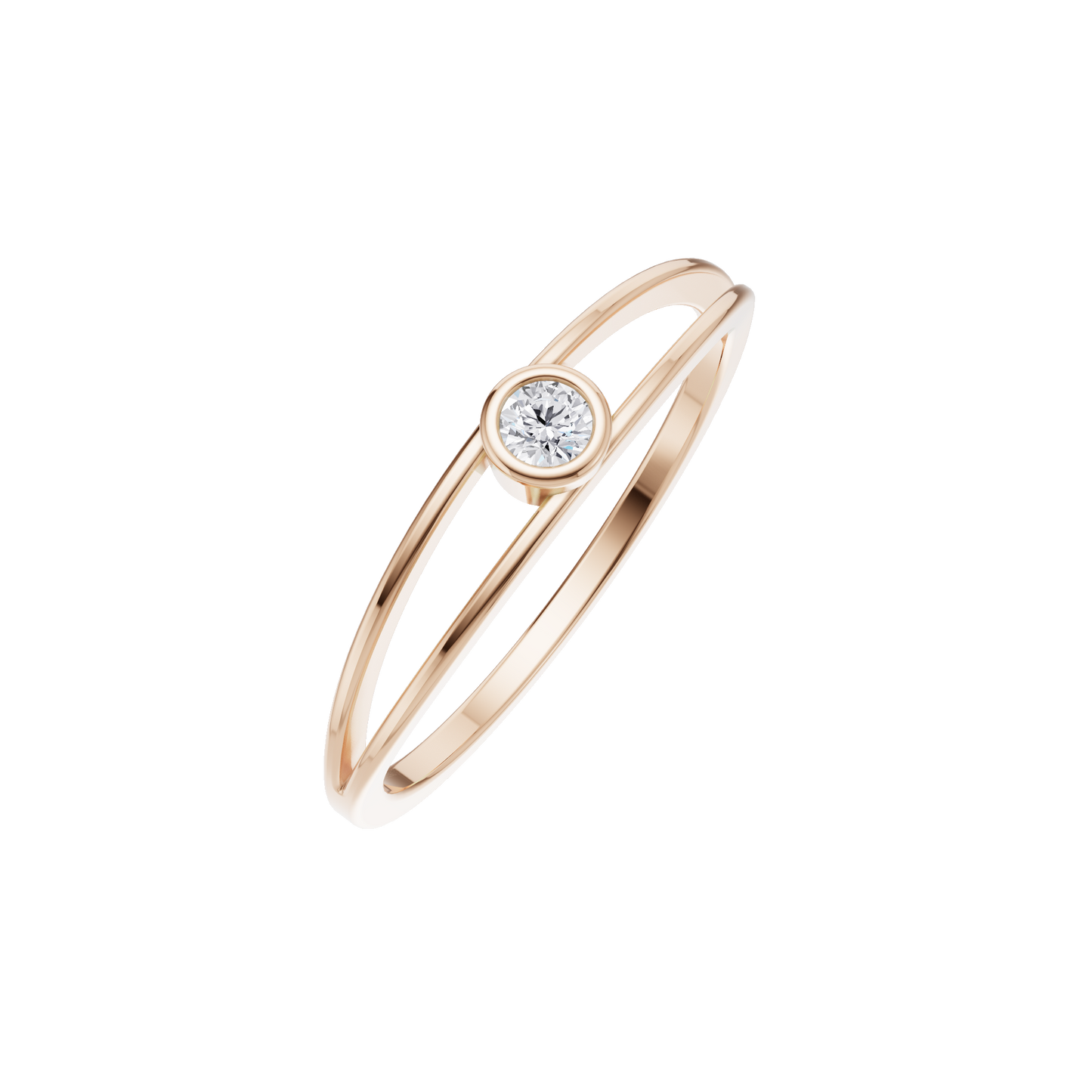 Starlit Echo Solitaire Ring