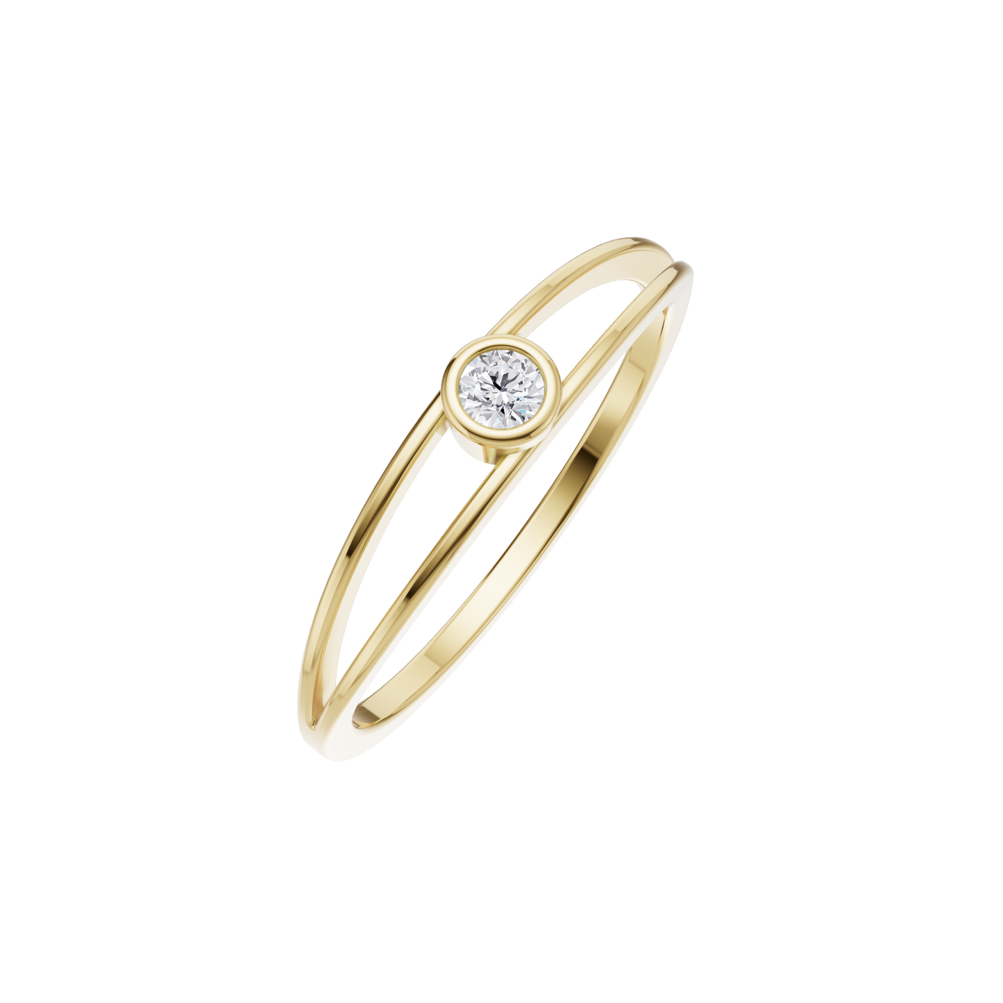 Starlit Echo Solitaire Ring