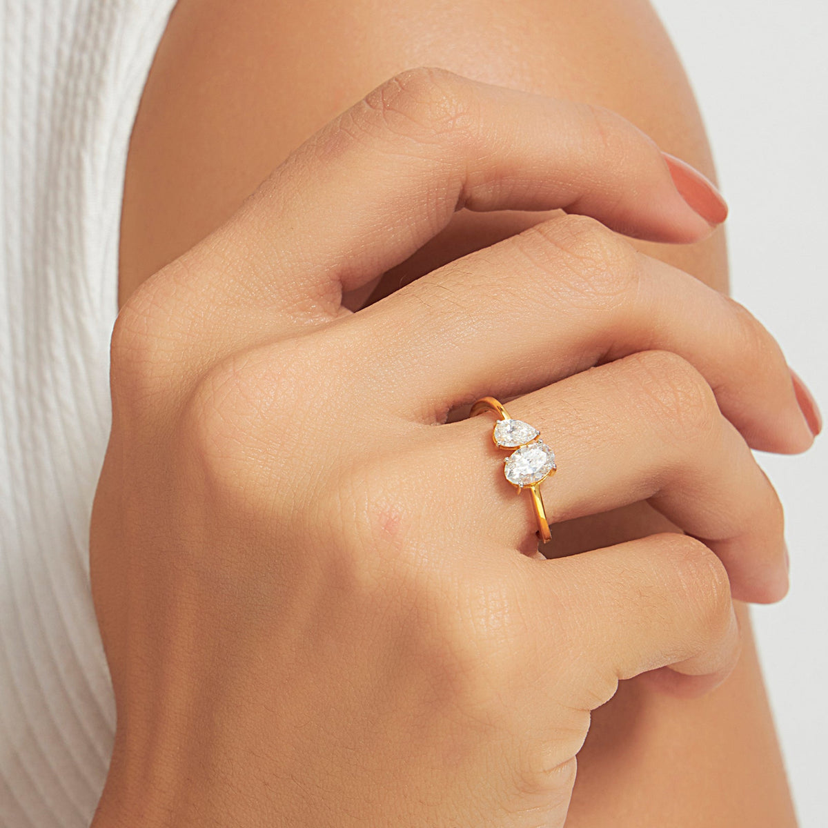 Rythymic Duet Lab Diamond Ring