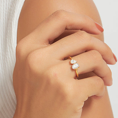 Rythymic Duet Lab Diamond Ring