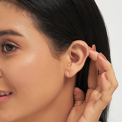 Heart and Pear Duo Studs