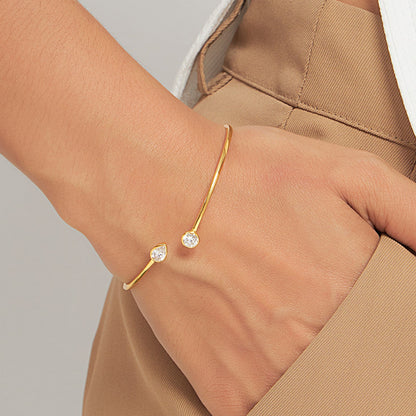 Toi et Moi Open Top Bangle